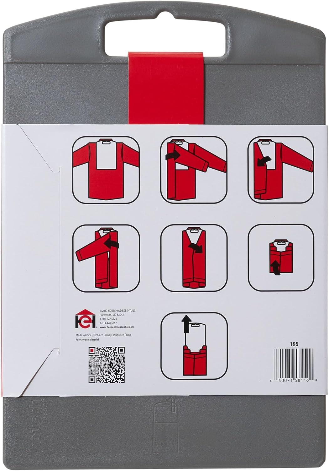 image:imageHousehold Essentials 195 Shirt Folding Board For TShirts Polos And Dress Shirts BlackOne Size