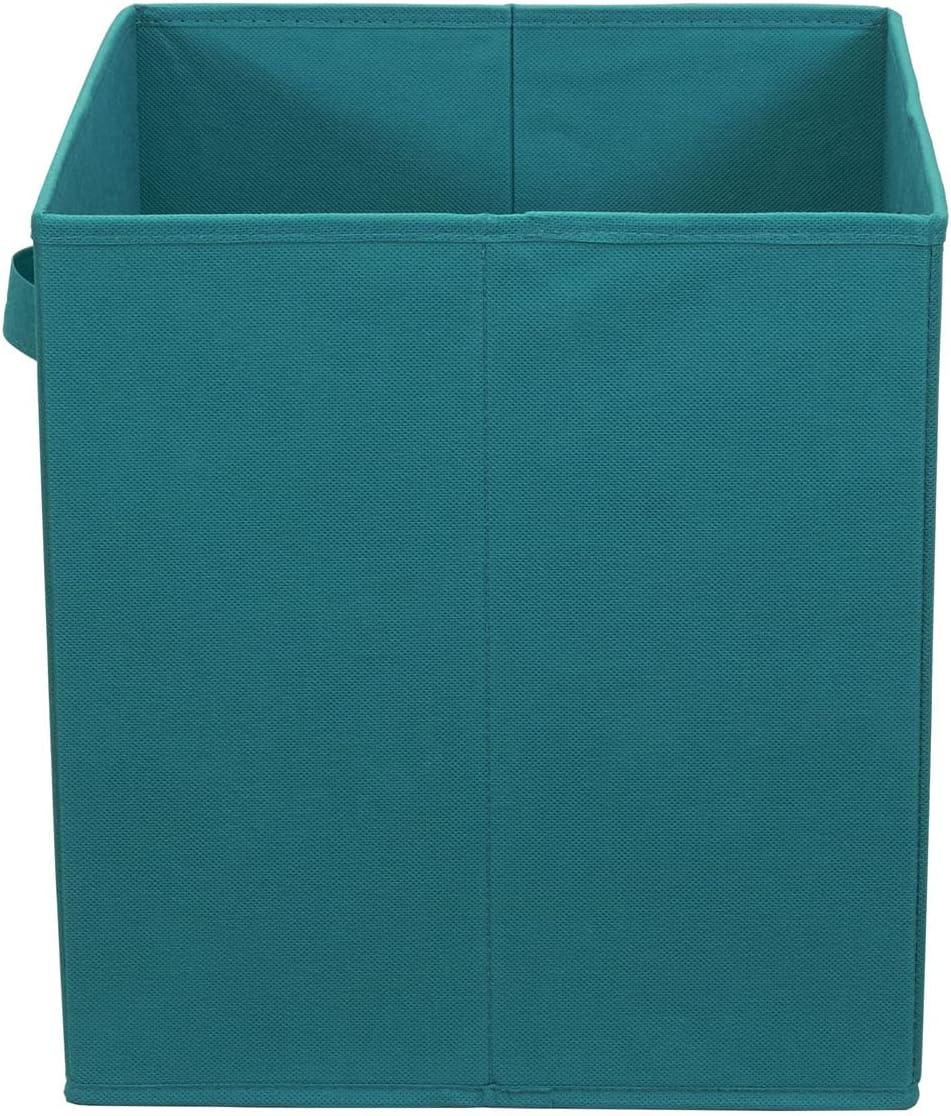 image:imageHousehold Essentials 2 Pack Open Storage Bins with Dual Handles 13 x 12 x 13 Aqua