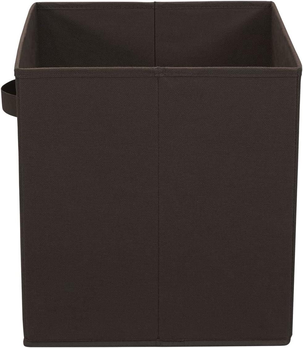 image:imageHousehold Essentials 2 Pack Open Storage Bins with Dual Handles 13 x 12 x 13 Chocolate Brown