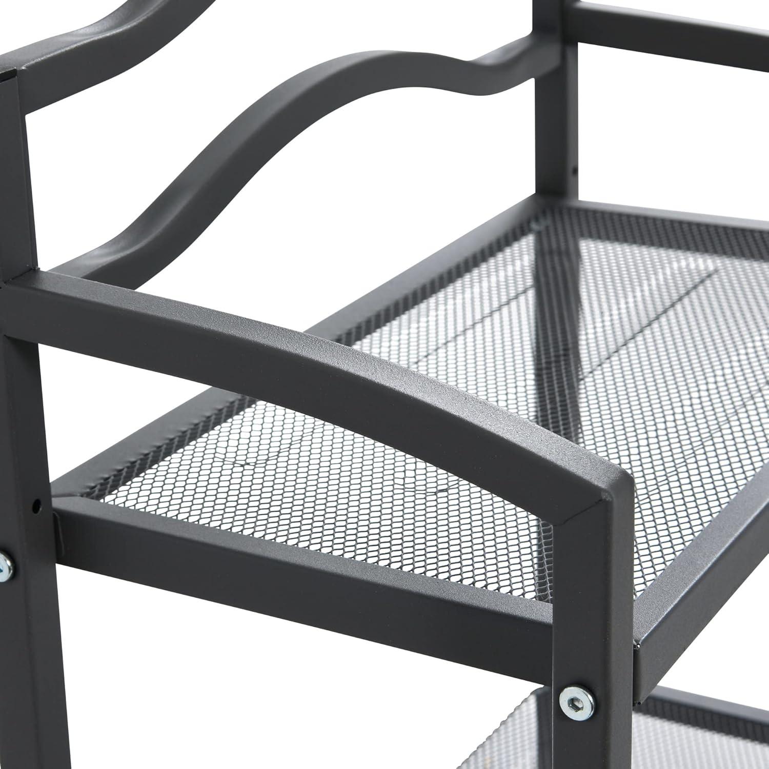 image:imageHousehold Essentials 2Tier Metal Wall Mount Bathroom Storage Rack SilverGrey