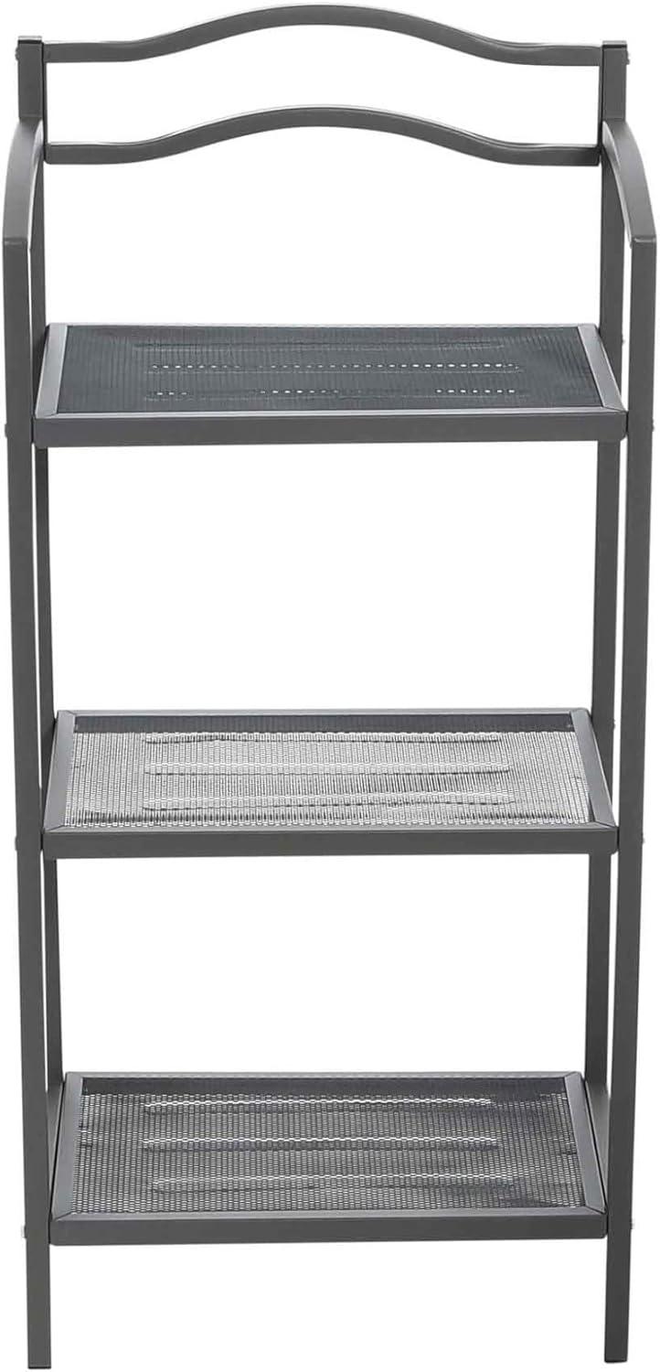 image:imageHousehold Essentials 2Tier Metal Wall Mount Bathroom Storage Rack SilverGrey