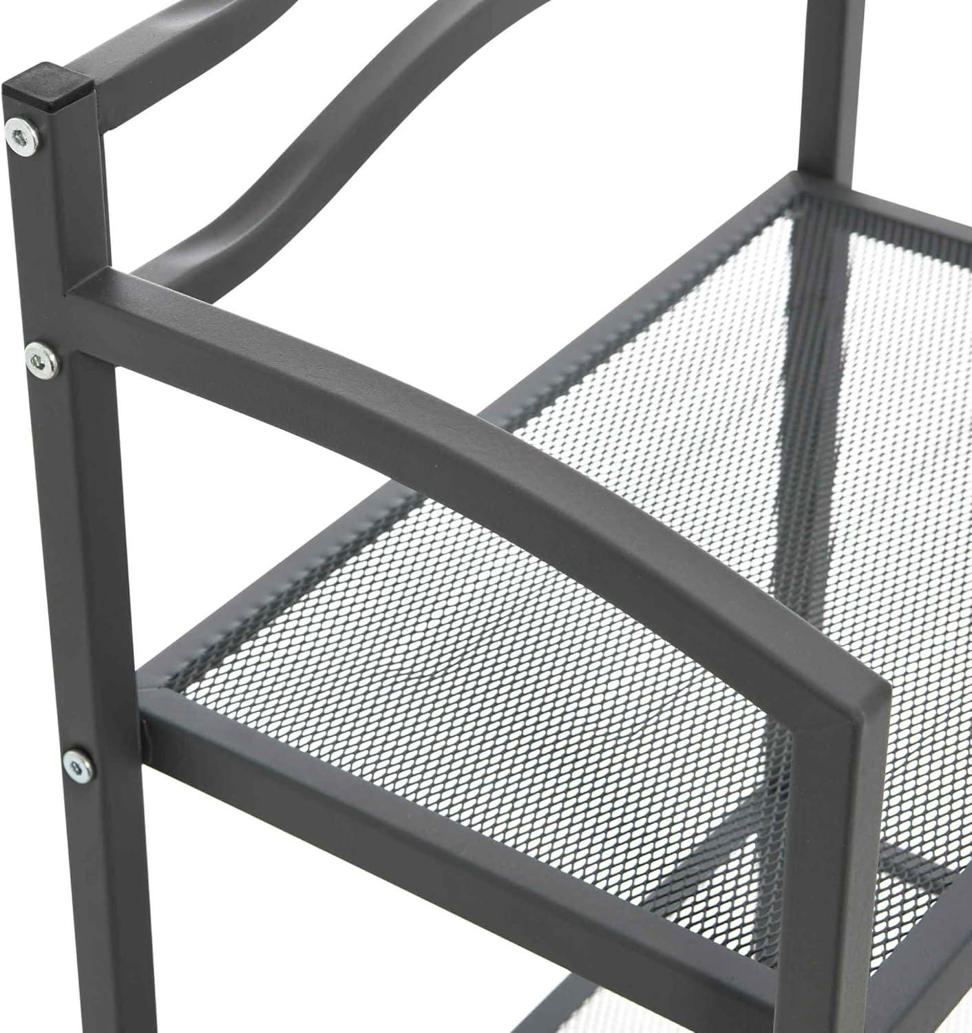 image:imageHousehold Essentials 2Tier Metal Wall Mount Bathroom Storage Rack SilverGrey