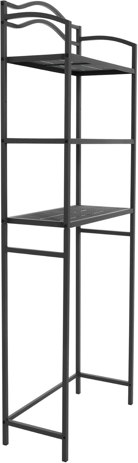 image:imageHousehold Essentials 2Tier Metal Wall Mount Bathroom Storage Rack SilverGrey