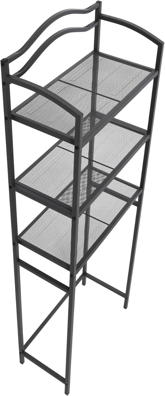 image:imageHousehold Essentials 2Tier Metal Wall Mount Bathroom Storage Rack SilverGrey