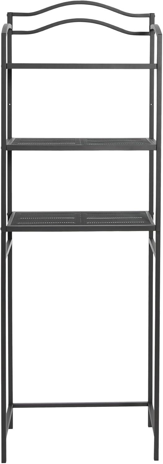 image:imageHousehold Essentials 2Tier Metal Wall Mount Bathroom Storage Rack SilverGrey