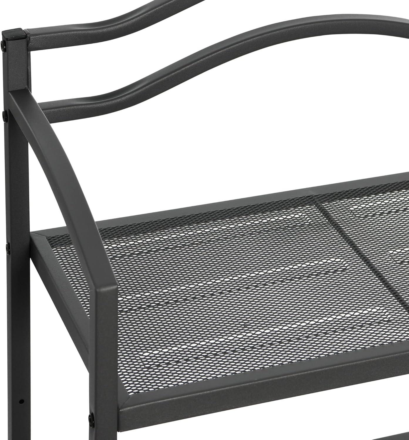 image:imageHousehold Essentials 2Tier Metal Wall Mount Bathroom Storage Rack SilverGrey