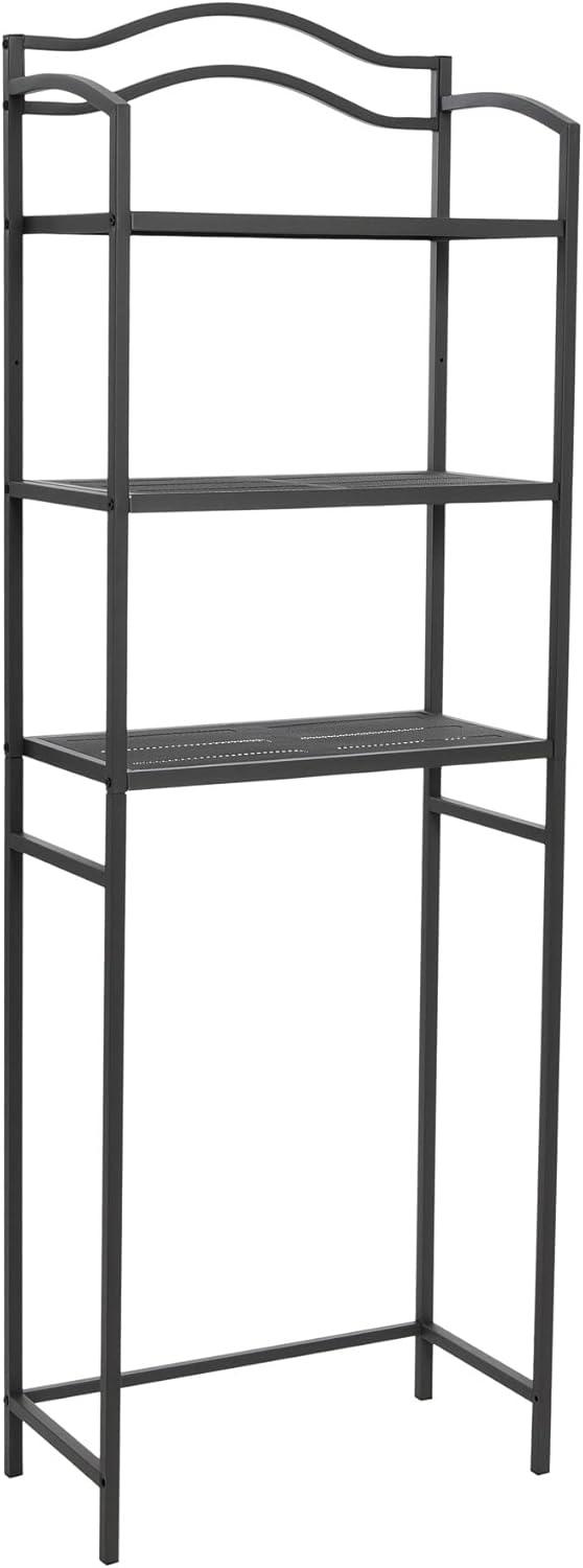 image:imageHousehold Essentials 2Tier Metal Wall Mount Bathroom Storage Rack SilverGrey