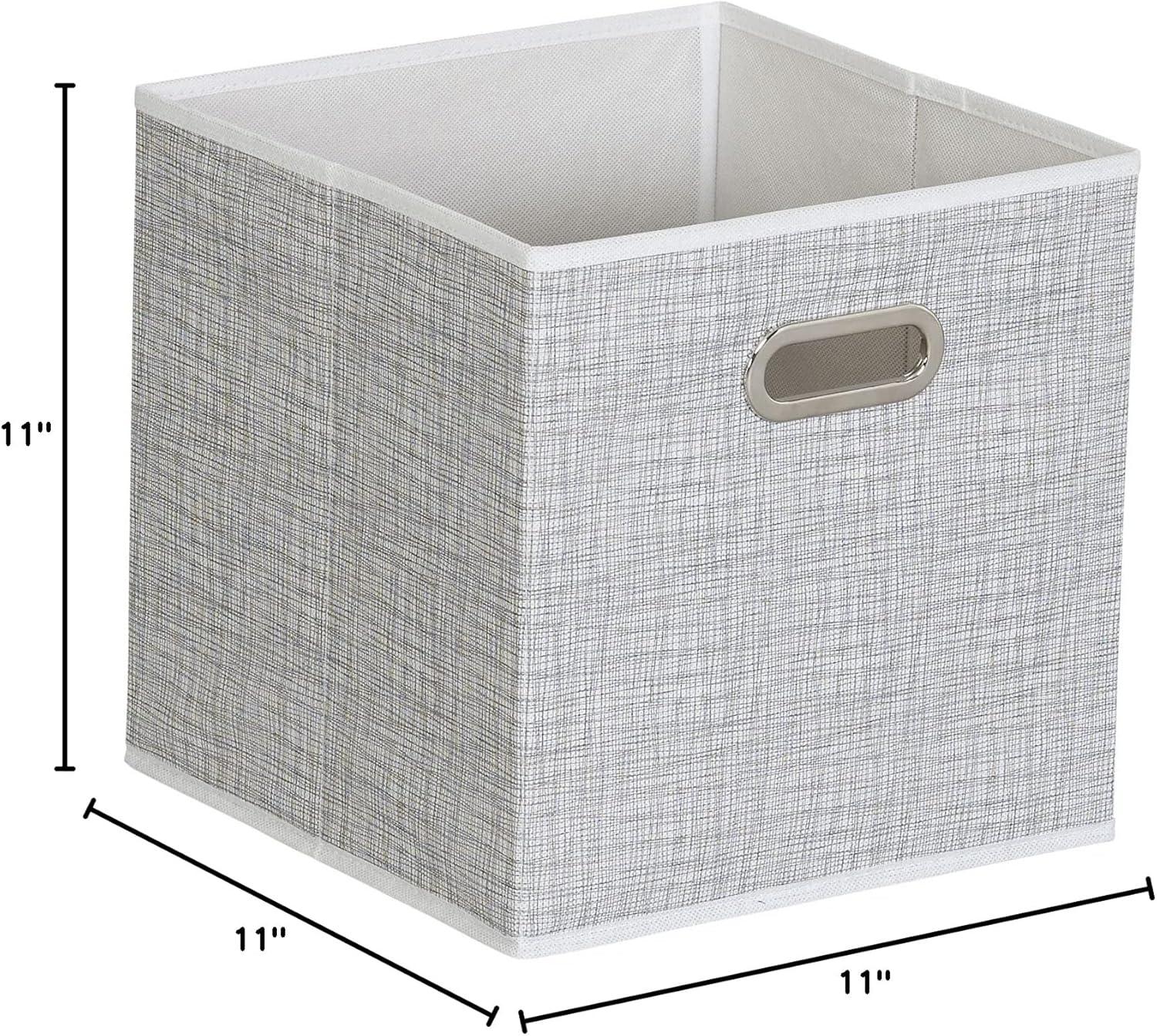 image:imageHousehold Essentials Black Mix 6 Pack Fabric Storage Bins with HandleWhite Mix