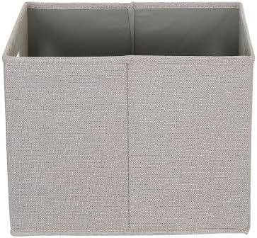 image:imageHousehold Essentials Fabric Storage Bins 2 Piece Set Strong PolyWoven Fabric Sturdy Chipboard Sides