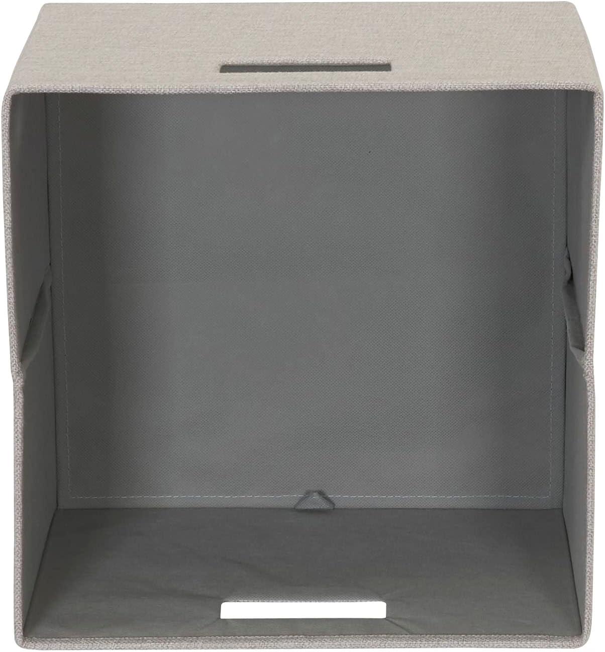 image:imageHousehold Essentials Fabric Storage Bins 2 Piece Set Strong PolyWoven Fabric Sturdy Chipboard Sides