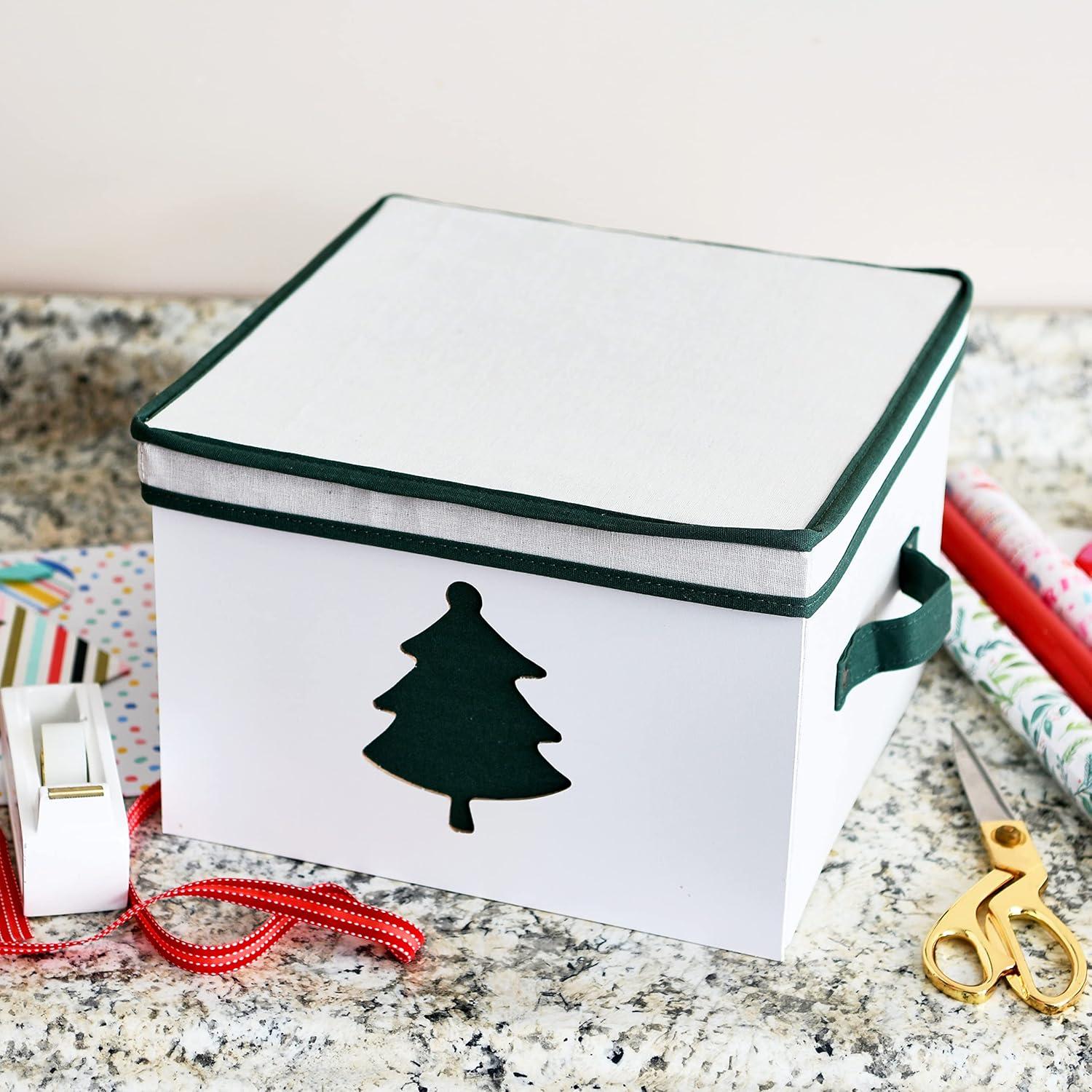 image:imageHousehold Essentials Holiday Storage Box Medium Green Tree
