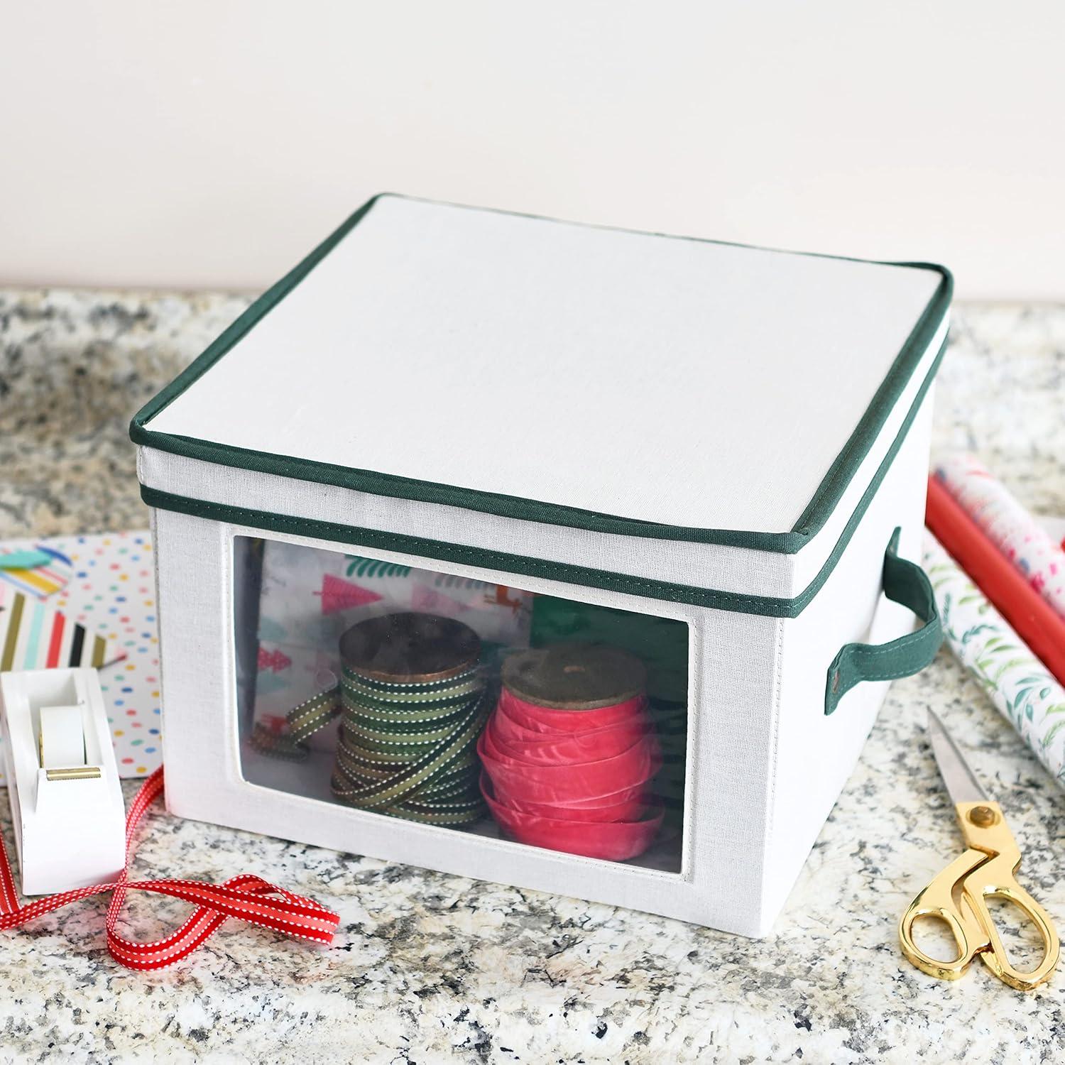 image:imageHousehold Essentials Holiday Storage Box Medium Green Tree