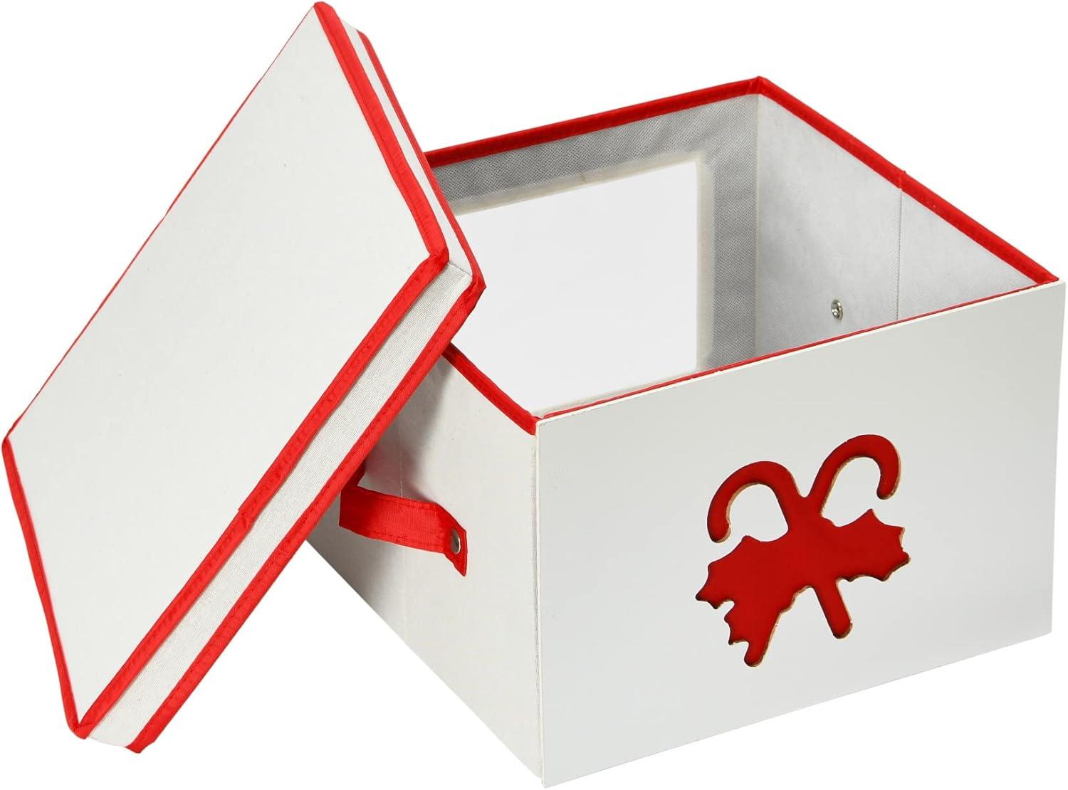 image:imageHousehold Essentials Holiday Storage Box Medium Red Candy Cane