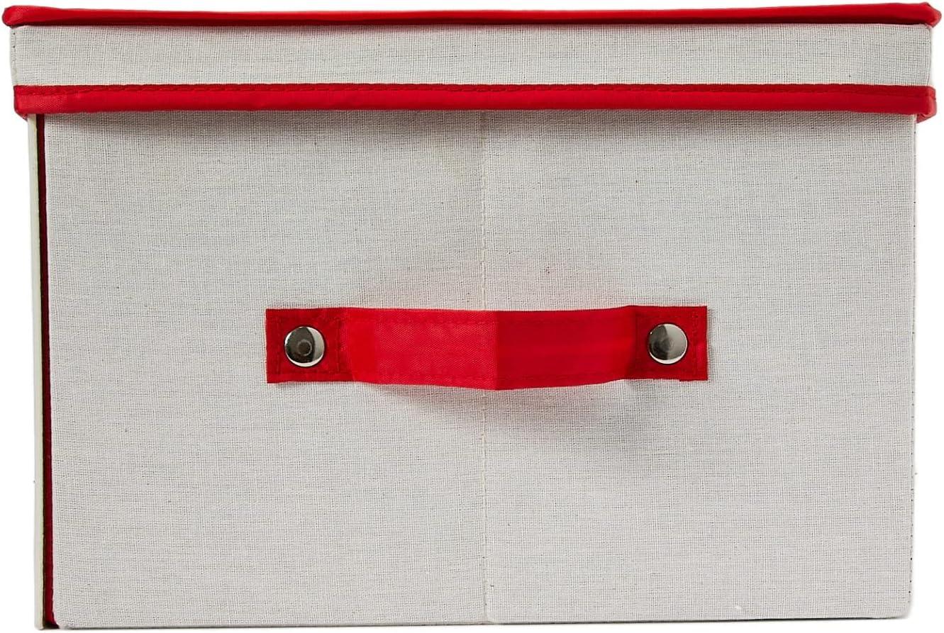 image:imageHousehold Essentials Holiday Storage Box Medium Red Candy Cane