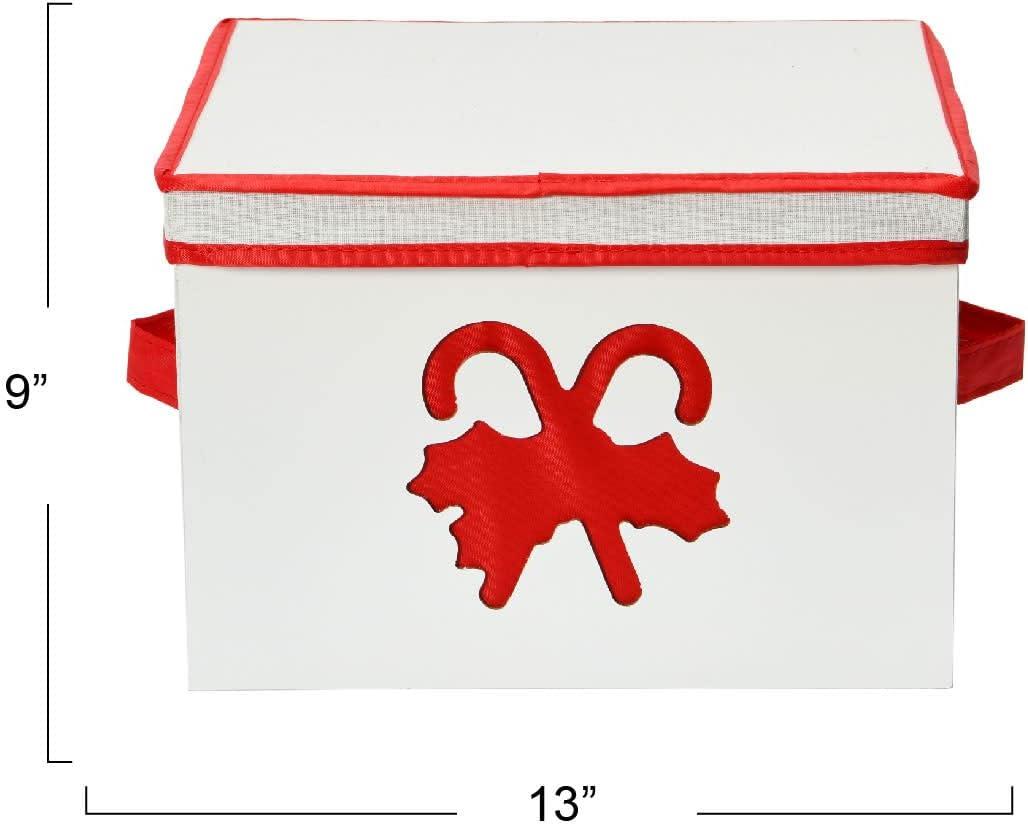 image:imageHousehold Essentials Holiday Storage Box Medium Red Candy Cane