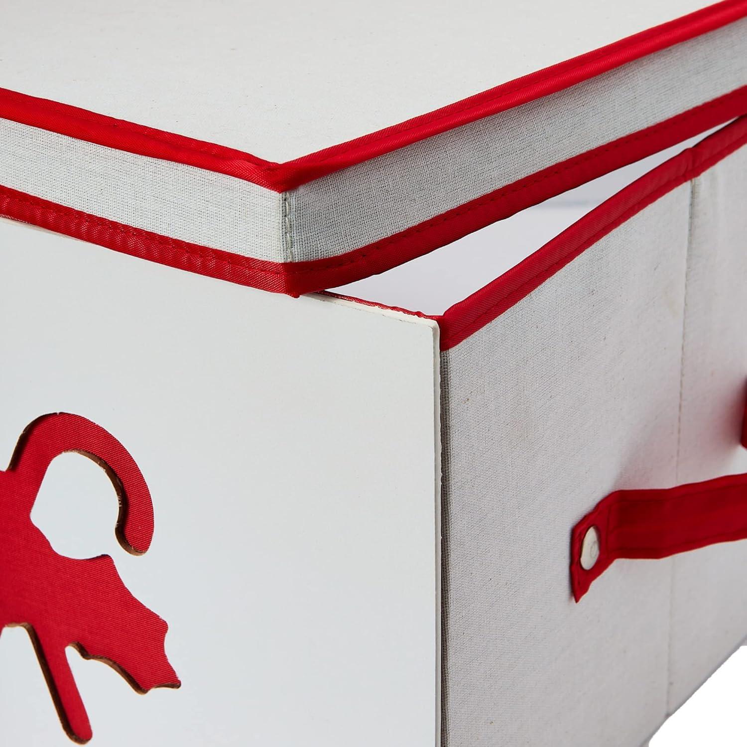 image:imageHousehold Essentials Holiday Storage Box Medium Red Candy Cane