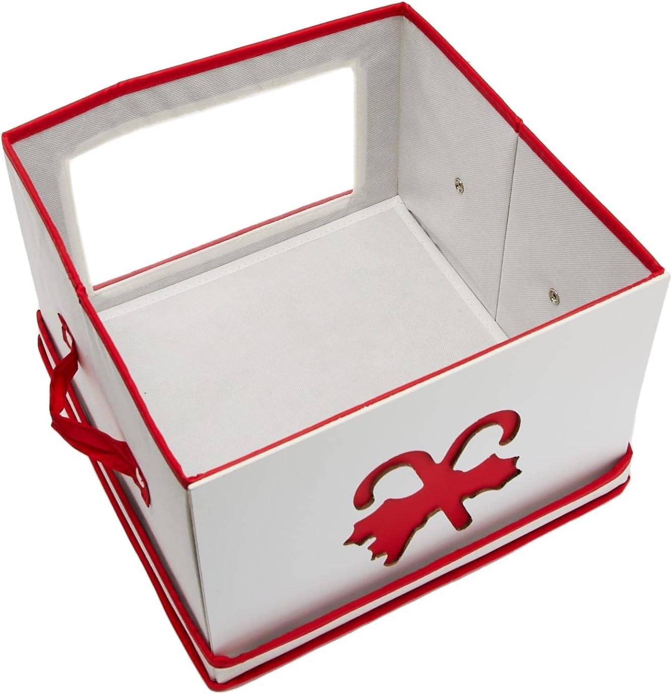 image:imageHousehold Essentials Holiday Storage Box Medium Red Candy Cane
