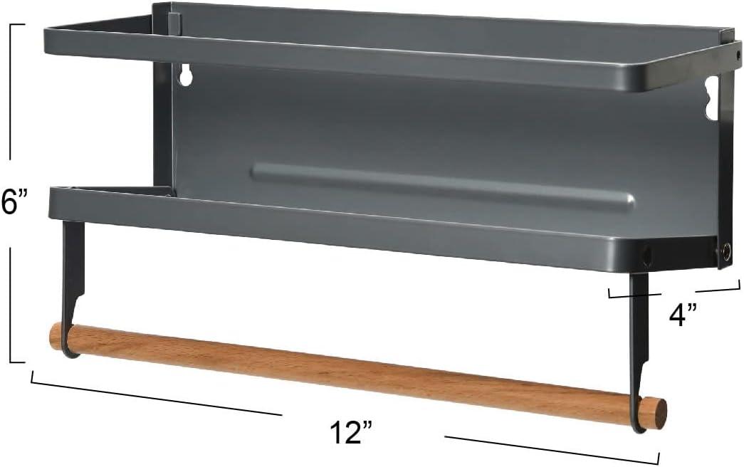 image:imageHousehold Essentials Metal Magnetic Paper Towel Holder WhiteGray