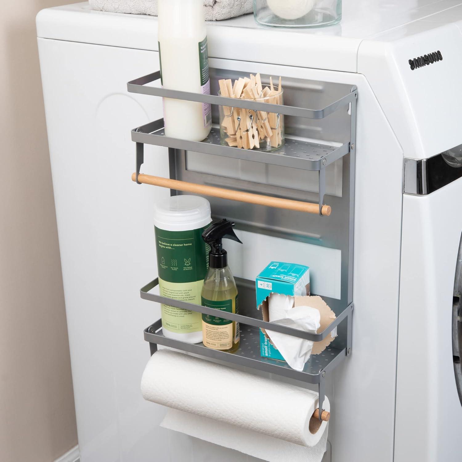 image:imageHousehold Essentials Metal Magnetic Paper Towel Holder WhiteGray