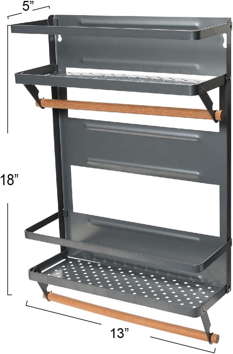 image:imageHousehold Essentials Metal Magnetic Paper Towel Holder WhiteGray