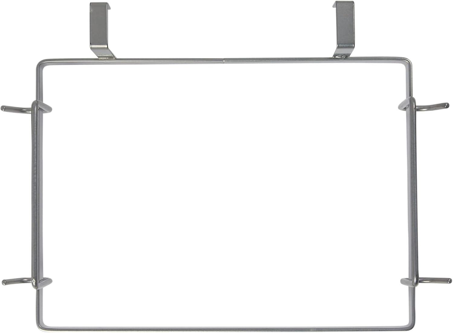 image:imageHousehold Essentials Metal Over the Door Trash Bag Holder WhiteSilver