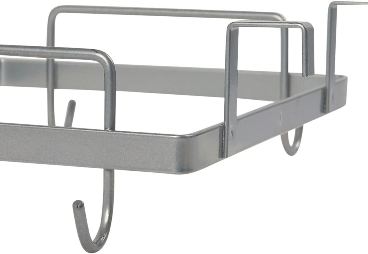 image:imageHousehold Essentials Metal Over the Door Trash Bag Holder WhiteSilver
