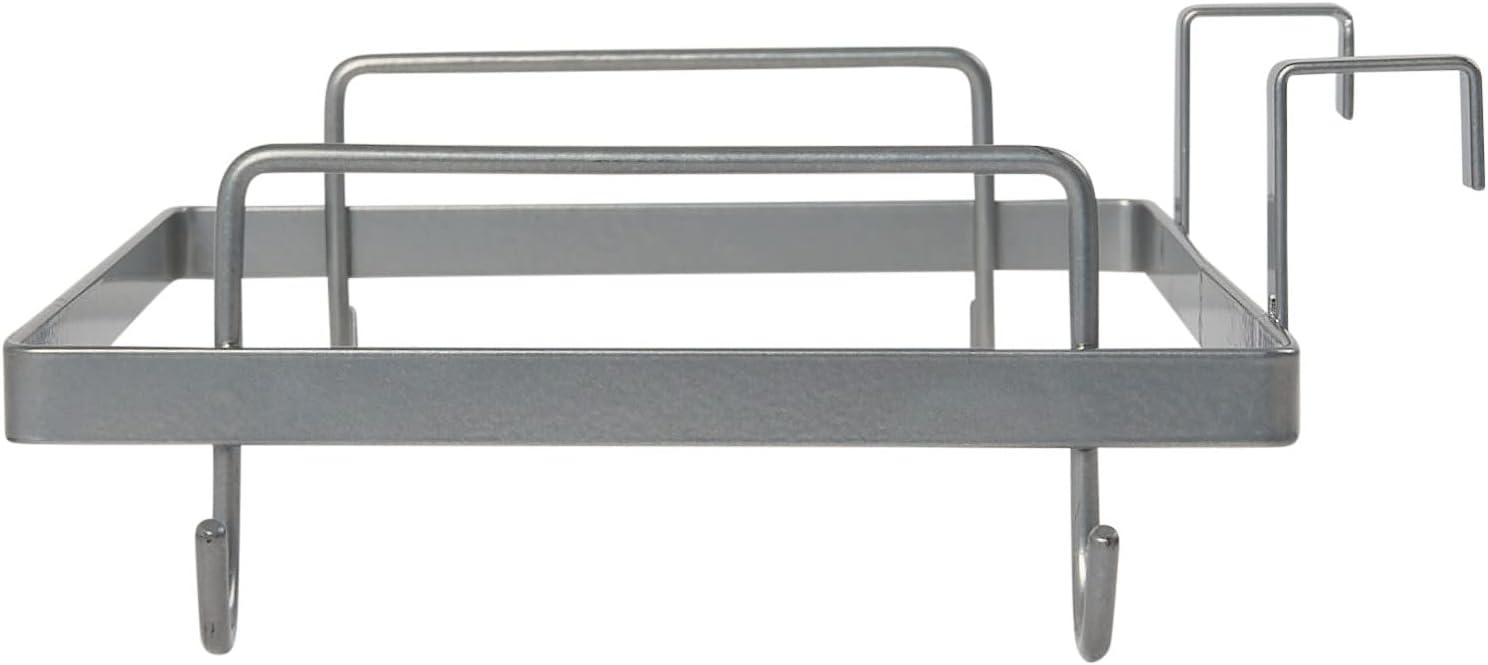 image:imageHousehold Essentials Metal Over the Door Trash Bag Holder WhiteSilver