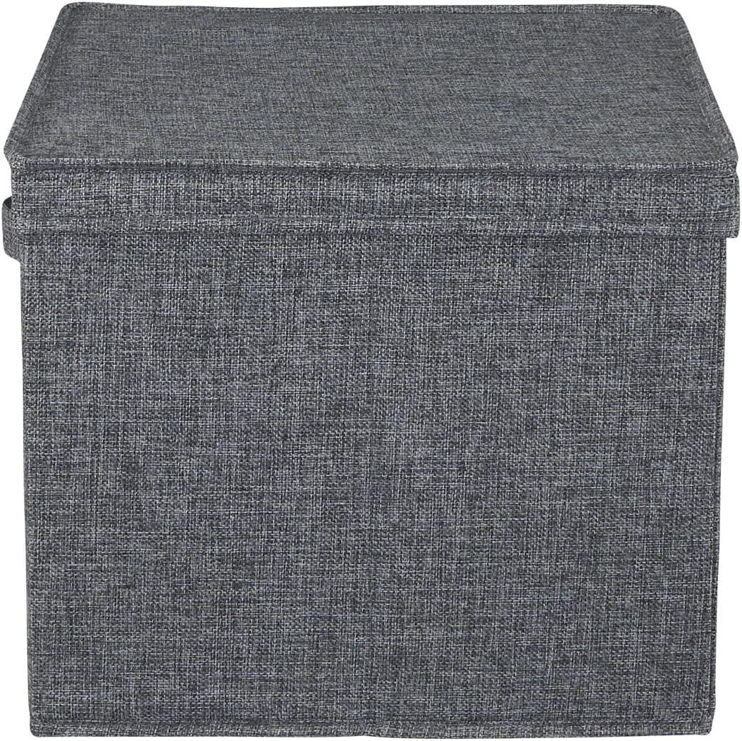 image:imageHousehold Essentials Natural Wide Storage Box with Lid 15x185x12 Wide185 W x DGraphite
