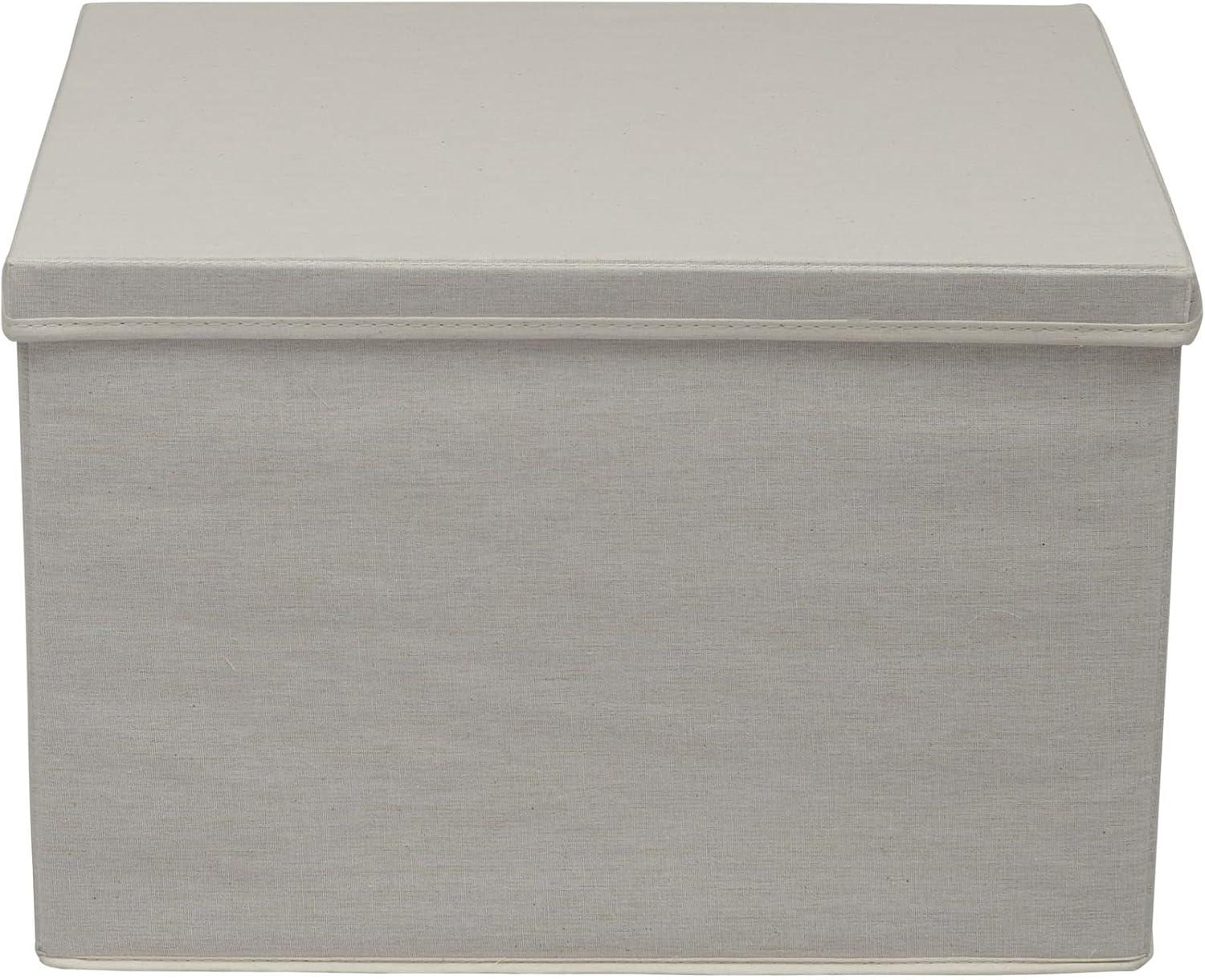image:imageHousehold Essentials Natural Wide Storage Box with Lid 15x185x12 Wide185 W x DNatural