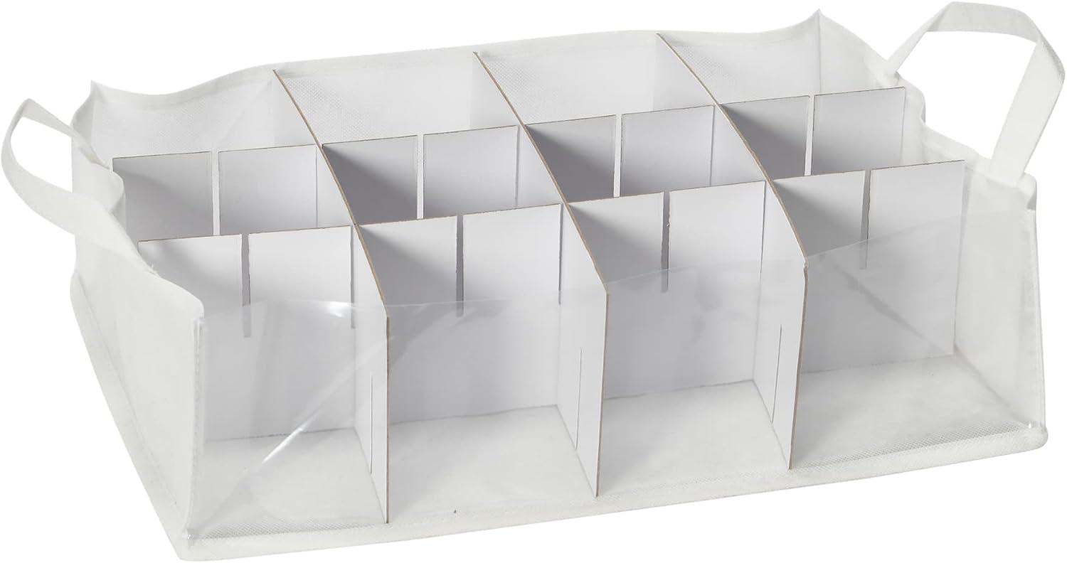 image:imageHousehold Essentials Ornament Storage Chest with 24 Pockets RedNaturalGreen