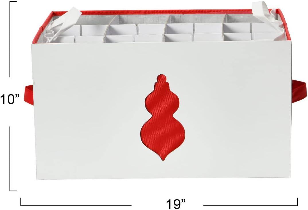 image:imageHousehold Essentials Ornament Storage Chest with 24 Pockets RedNaturalRed