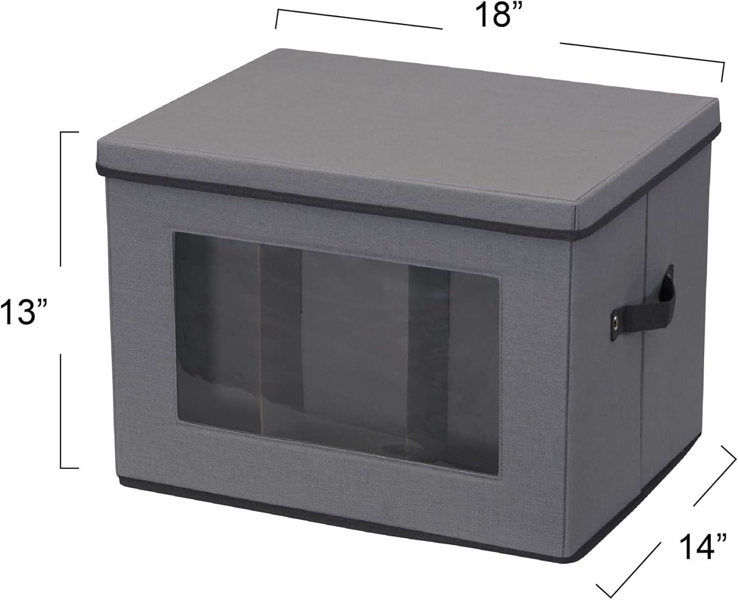 image:imageHousehold Essentials Tall Wine and Bottle Storage Chest GrayGray
