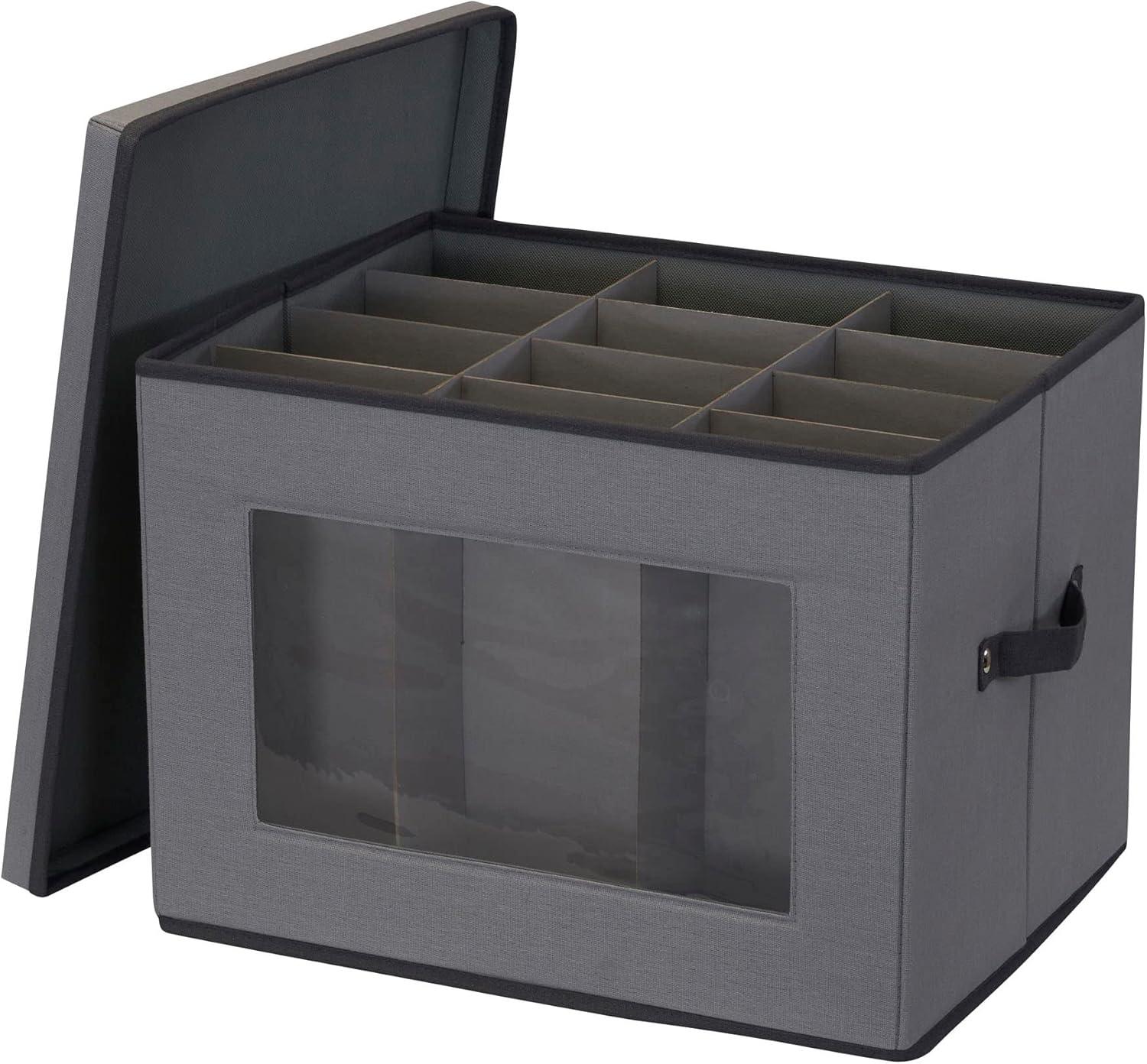 image:imageHousehold Essentials Tall Wine and Bottle Storage Chest GrayGray