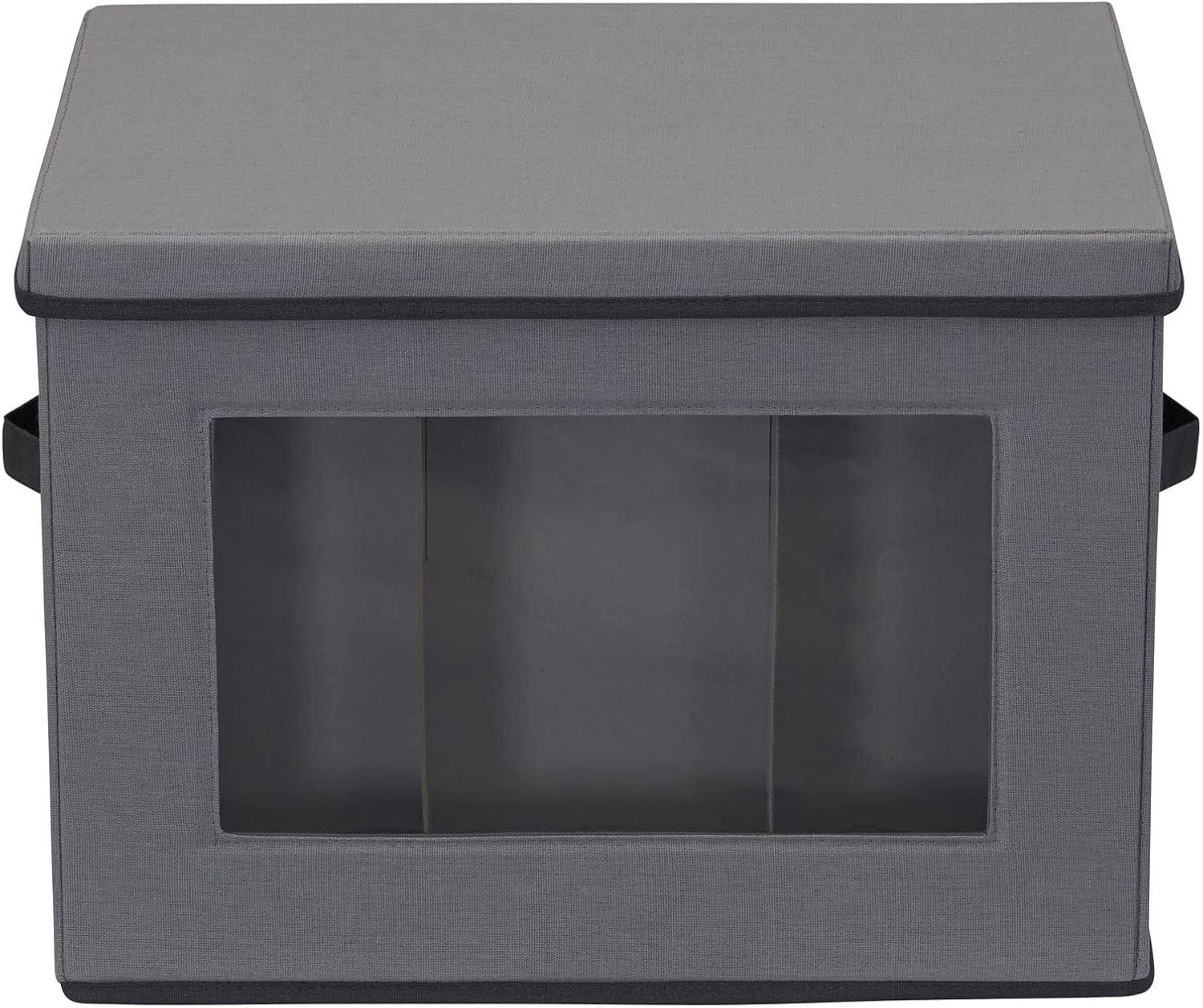 image:imageHousehold Essentials Tall Wine and Bottle Storage Chest GrayGray
