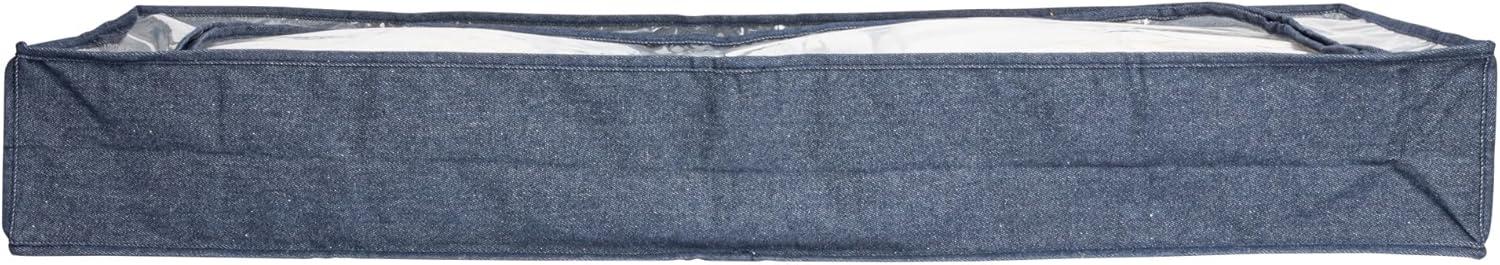 image:imageHousehold Essentials Under Bed Storage Bag 1 Pack Clear PEVA Top and Soft Sides Perfect for Clothes Blankets and MoreDenim