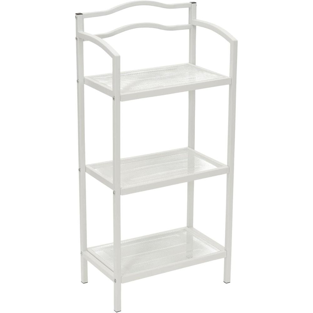 image:imageHousehold Essentials 2Tier Metal Wall Mount Bathroom Storage Rack SilverWhite
