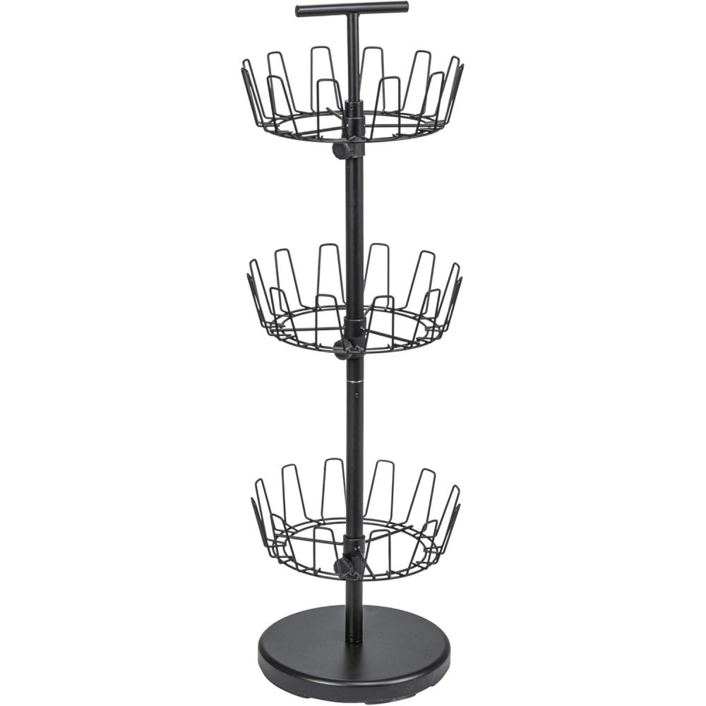 image:imageHousehold Essentials 3Tier Shoe Storage Tree Matte BlackMatte Black
