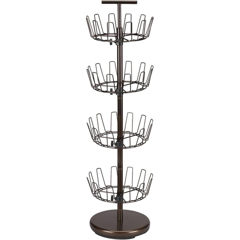 image:imageHousehold Essentials 4Tier Shoe Storage Tree Matte BlackBronze