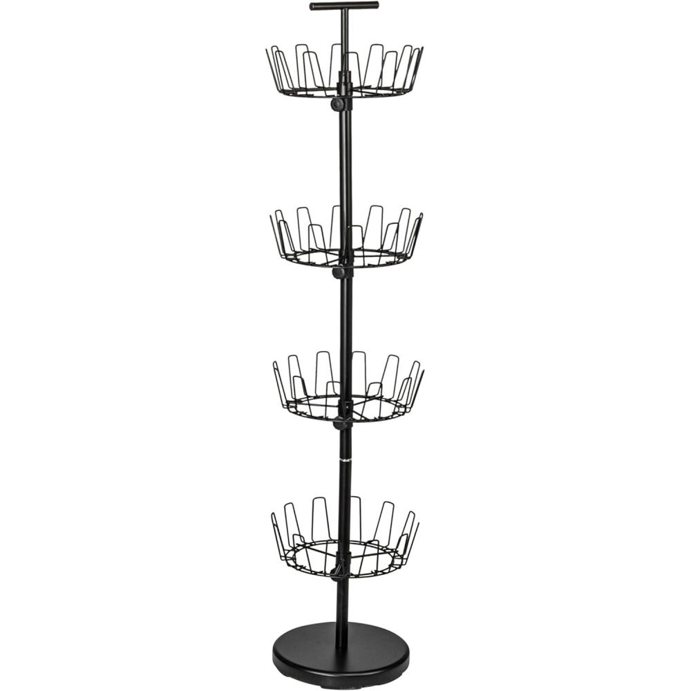 image:imageHousehold Essentials 4Tier Shoe Storage Tree Matte BlackMatte Black