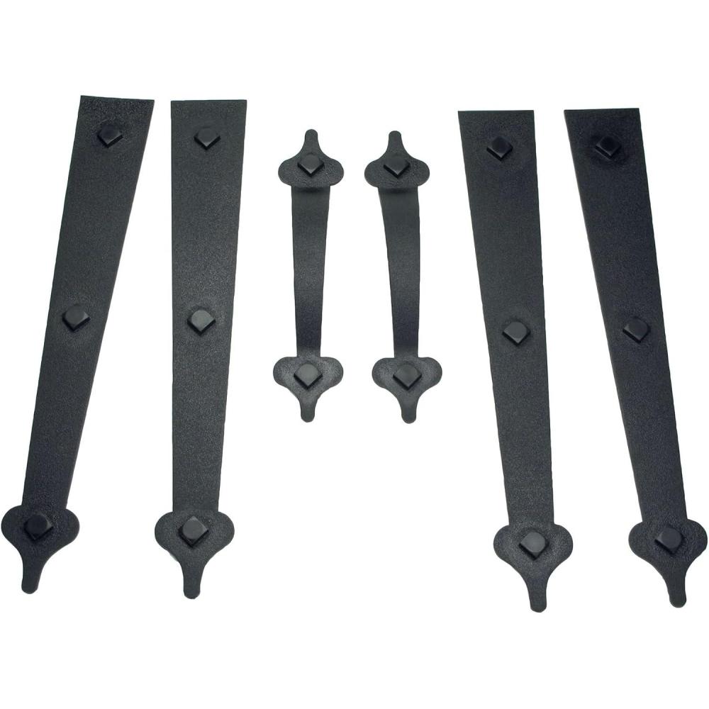 image:imageHousehold Essentials Hinge IT Premium Carriage House Handle amp Hinge Black Garage Door Magnet 4 Hingle 2 Handles Pack of 1Pack of 1
