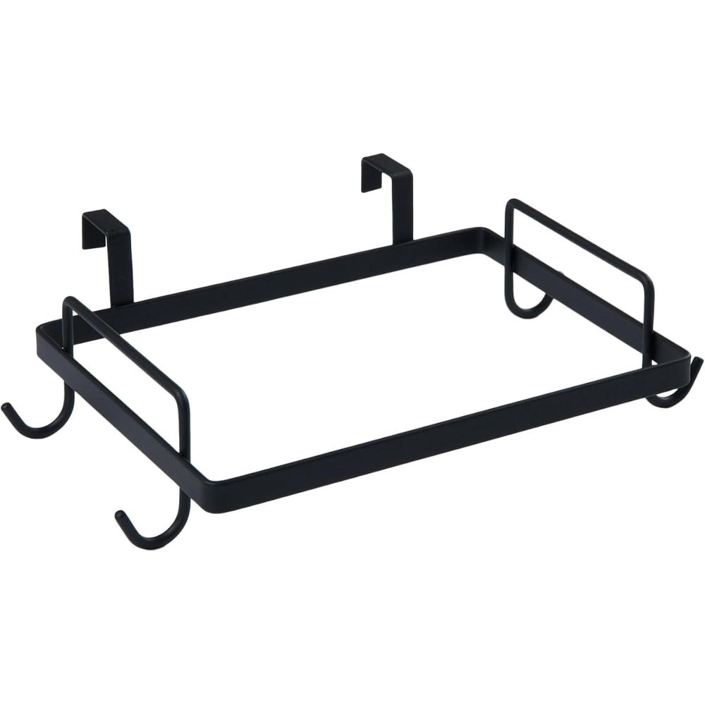 image:imageHousehold Essentials Metal Over the Door Trash Bag Holder WhiteBlack