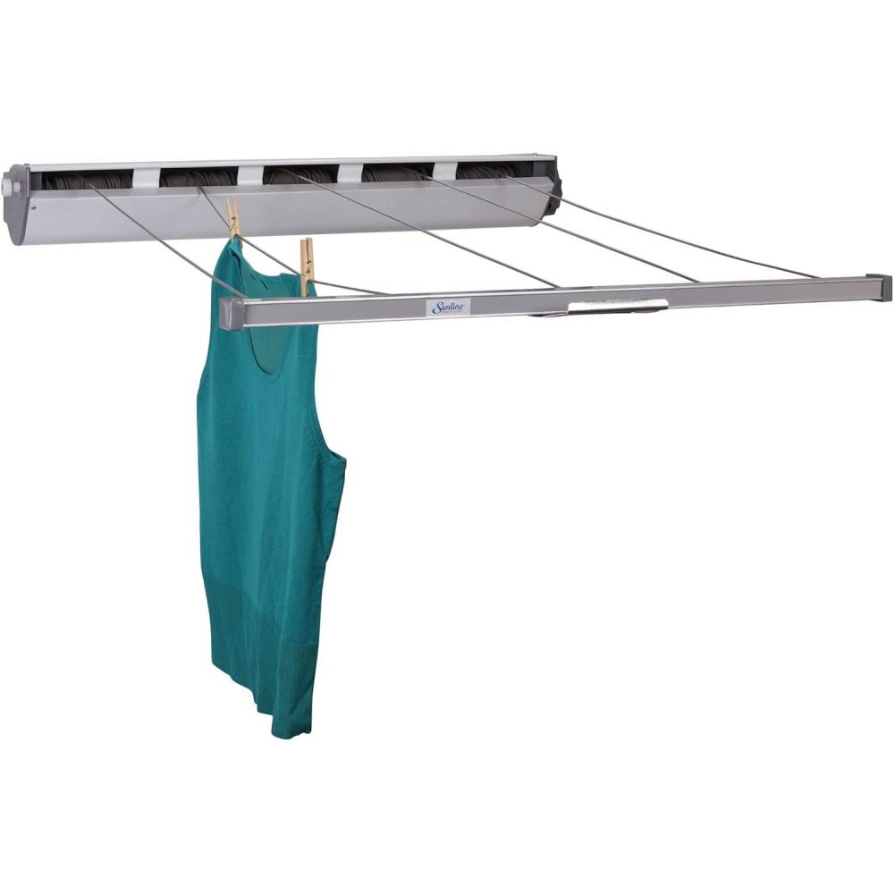 image:imageHousehold Essentials Retractable 5Line Dryer WhiteRetractable Dryer
