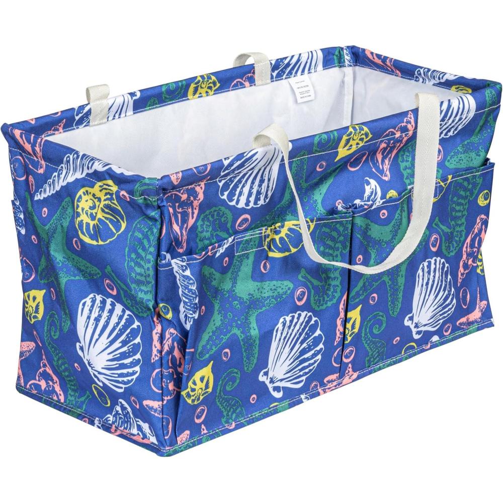 image:imageHousehold Essentials Sea Shell Krush Container AllPurpose Utility Tote with PocketsSea Shell