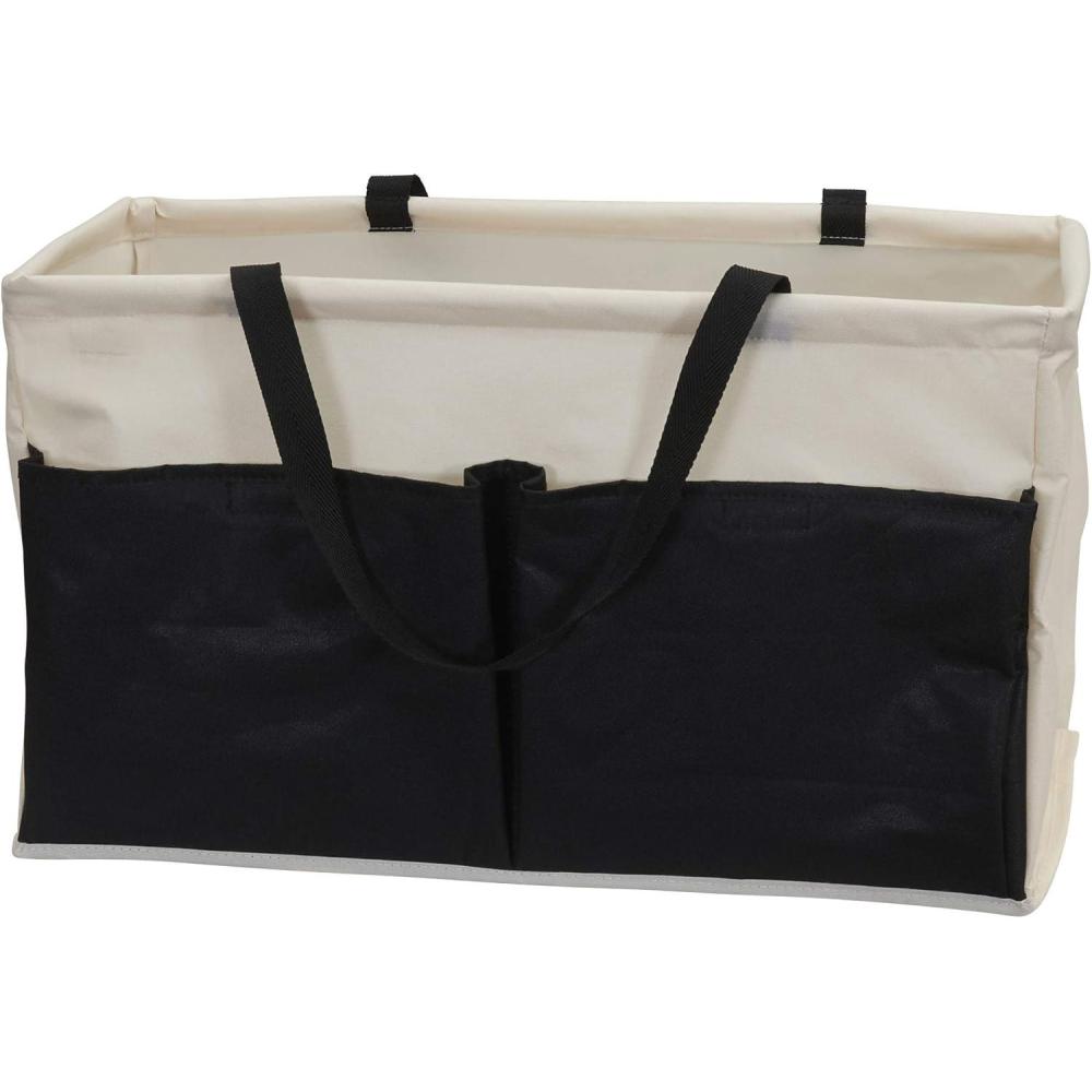 image:imageHousehold Essentials Sea Shell Krush Container AllPurpose Utility Tote with PocketsWhite