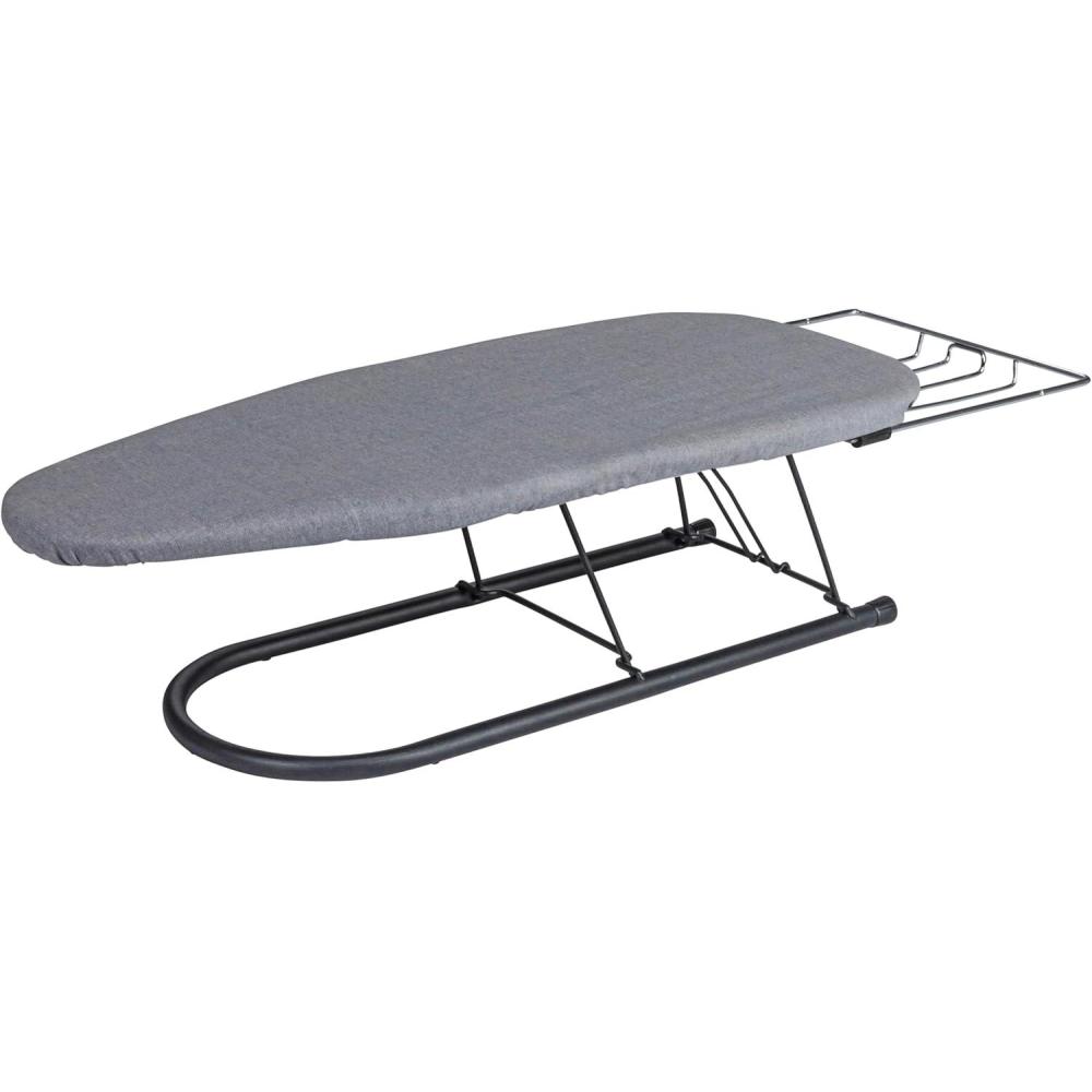 image:imageHousehold Essentials Tabletop Ironing Board with Iron Rest and Door Hanger Compact Folding Ironing Station for Dorm Rooms Apartments and Small Spaces 365x12GreyBlack