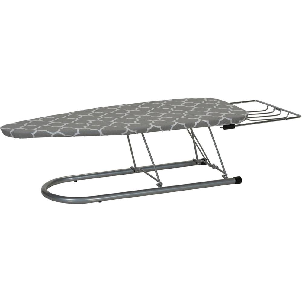 image:imageHousehold Essentials Tabletop Ironing Board with Iron Rest and Door Hanger Compact Folding Ironing Station for Dorm Rooms Apartments and Small Spaces 365x12GreyWhite