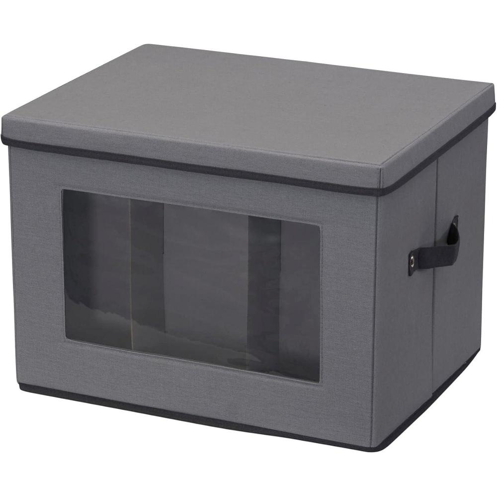 image:imageHousehold Essentials Tall Wine and Bottle Storage Chest GrayGray