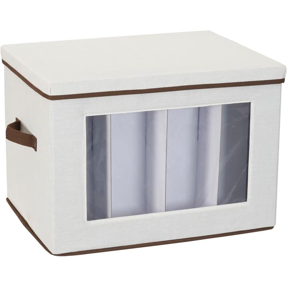 image:imageHousehold Essentials Tall Wine and Bottle Storage Chest GrayNatural