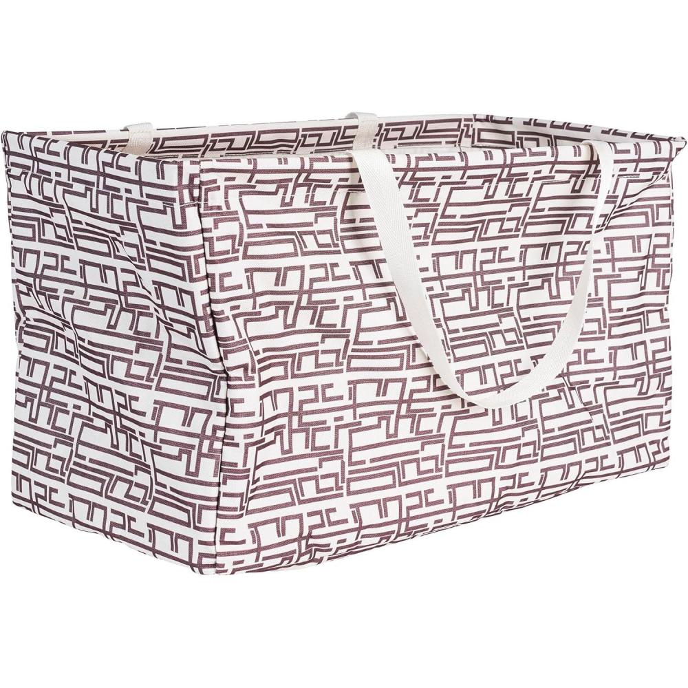 image:imageHousehold Essentials Teal Striped Krush Container AllPurpose Utility ToteGeometric