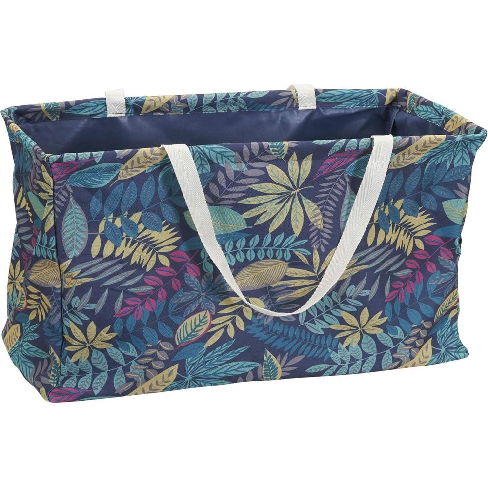 image:imageHousehold Essentials Teal Striped Krush Container AllPurpose Utility ToteLeaf